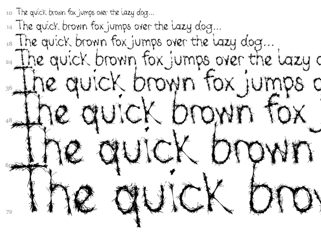 Baragaki font waterfall